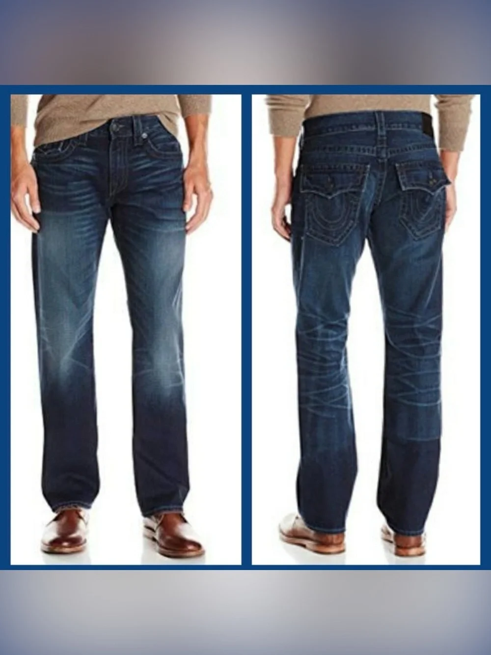 True Religion Ricky Jeans - Size 38 - Back Flap Pockets